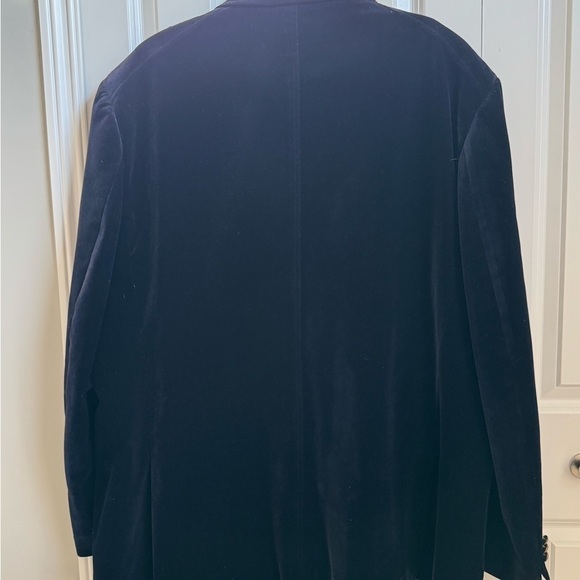 Inserch Navy Blue Velvet Blazer with Gold Buttons 4 XL - Picture 3 of 7
